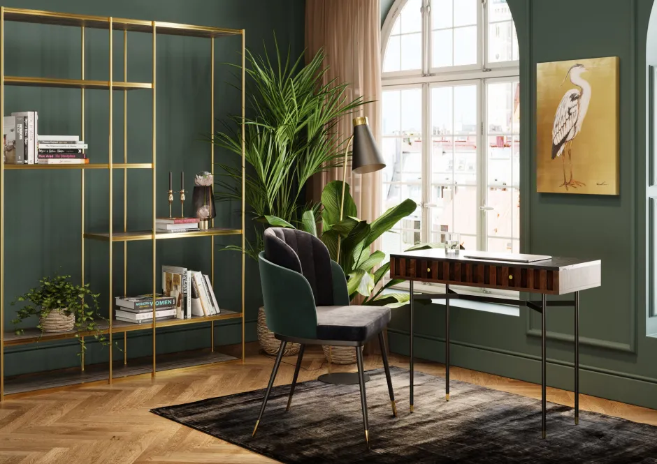 KARE Stuhl Hojas Grau