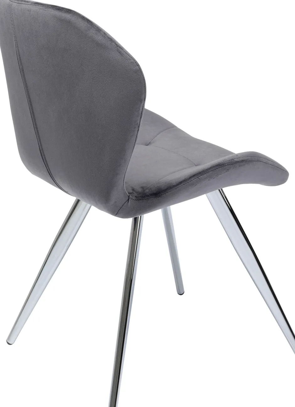 KARE Stuhl Viva Grau Chrom
