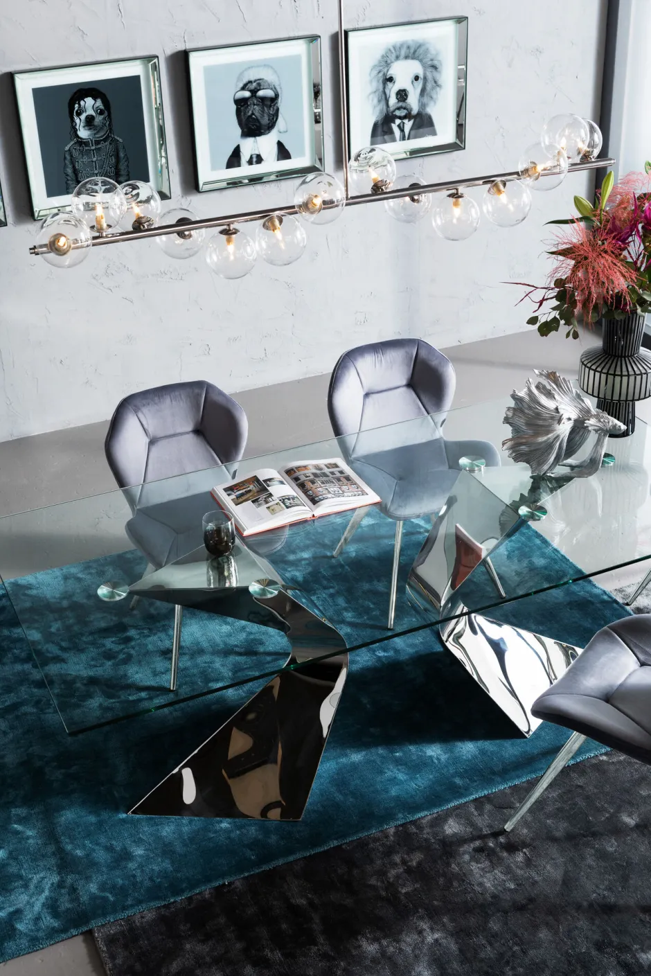 KARE Stuhl Viva Grau Chrom