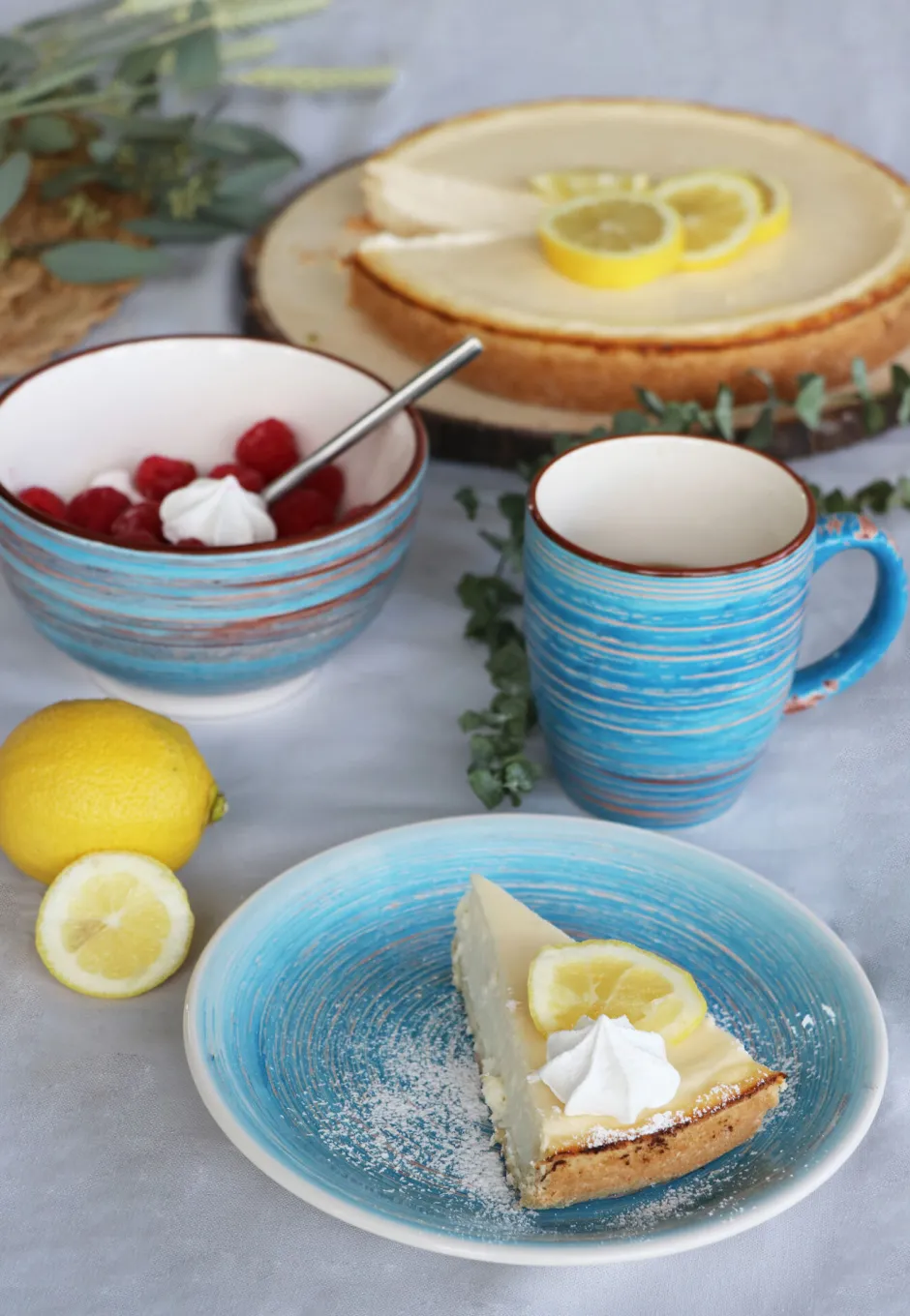 KARE Tasse Swirl Blau