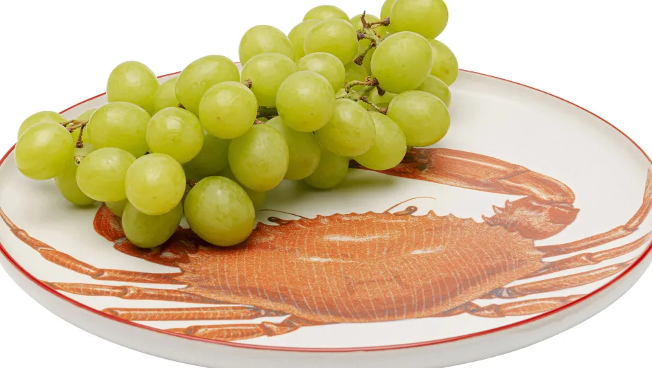 KARE Teller Crabes Rot Ø27cm Sortiert