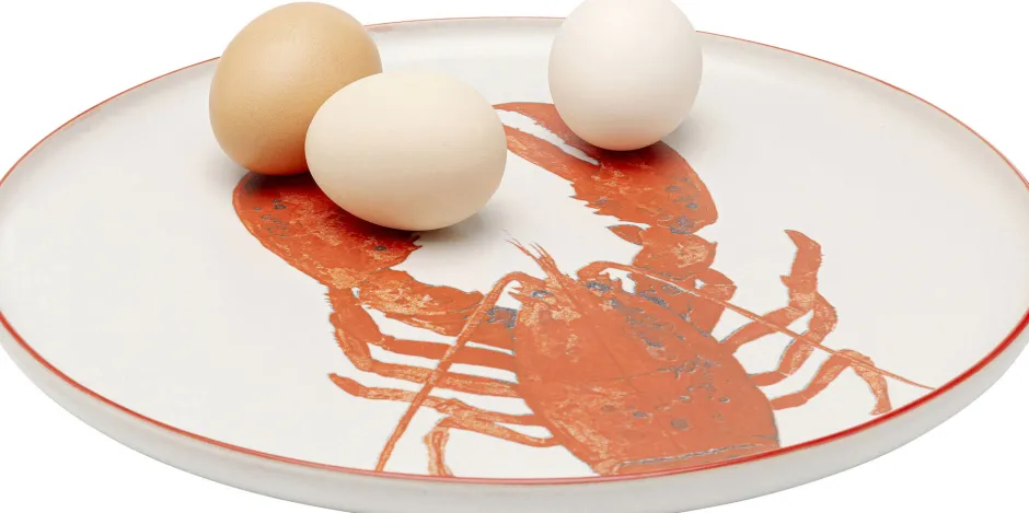 KARE Teller Crabes Rot Ø27cm Sortiert