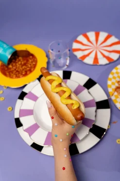 KARE Teller Harlequin Lila Ø31cm