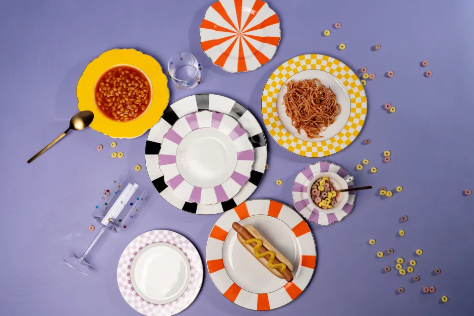 KARE Teller Harlequin Orange Ø27cm