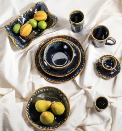 KARE Teller Lio Dunkelblau Ø20cm