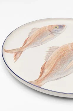 KARE Teller Poisson Blau Ø27cm Sortiert