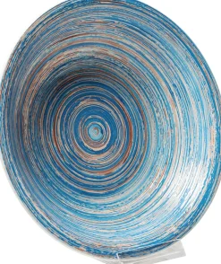 KARE Teller Tief Swirl Blau Ø21cm