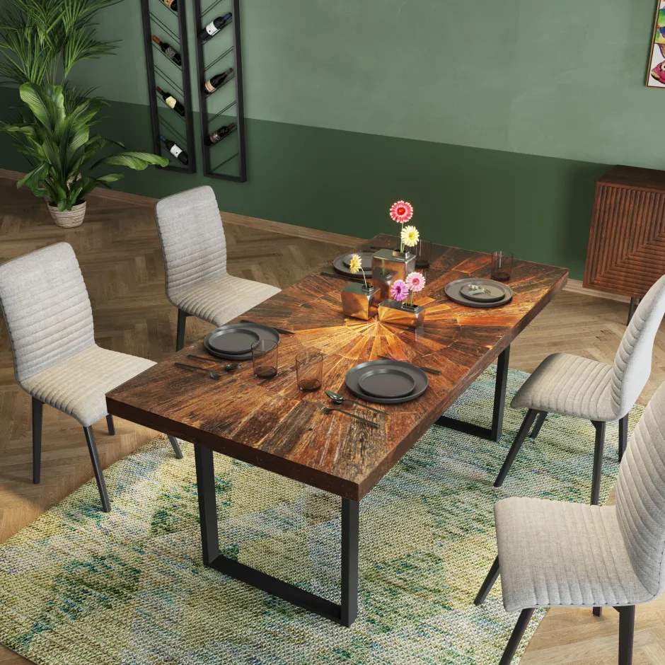 KARE Tisch Conley Schwarz 180x90