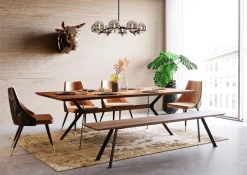 KARE Tisch Downtown Walnuss 100x220cm