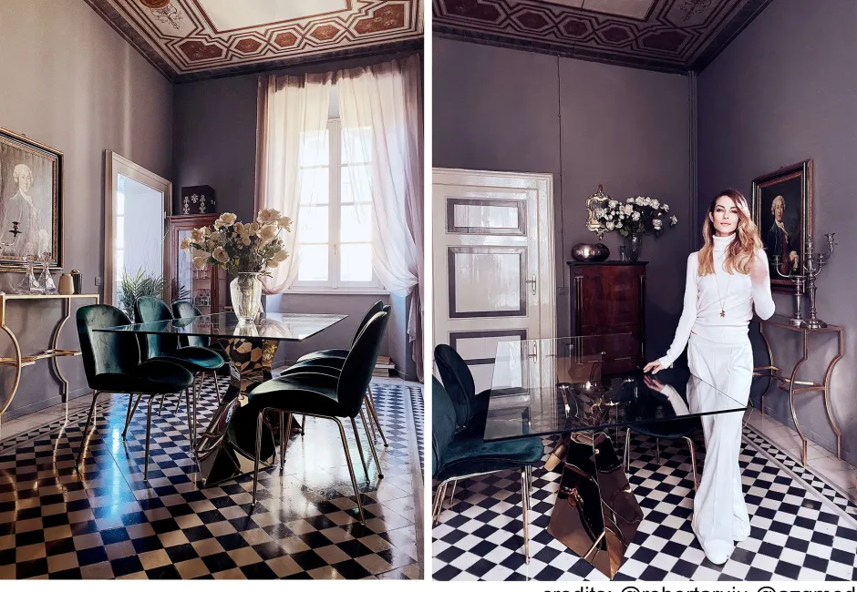 KARE Tisch Gloria Gold 100x200cm