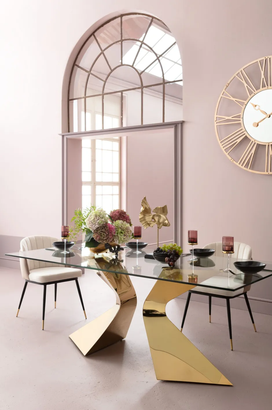 KARE Tisch Gloria Gold 100x200cm