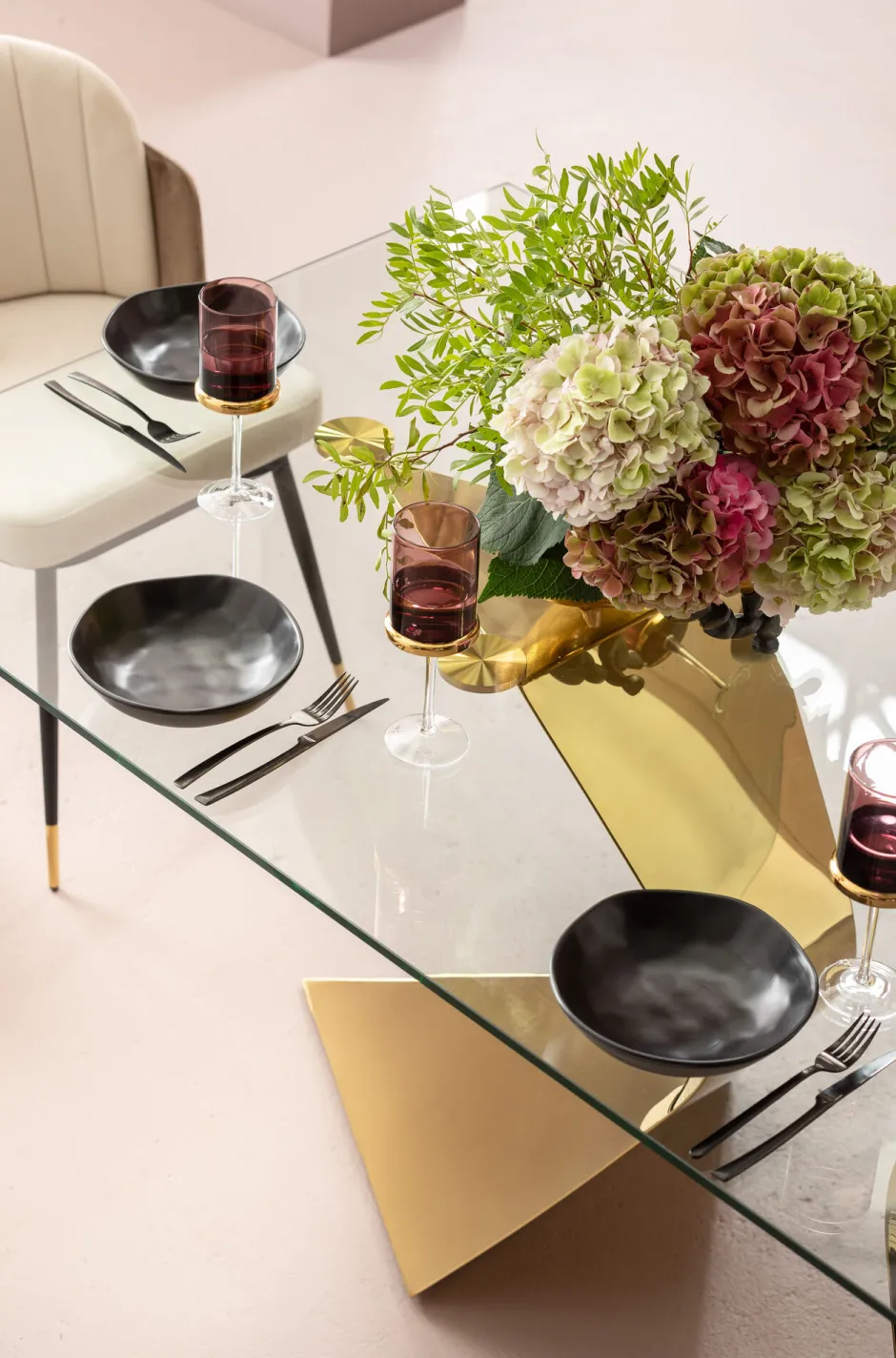 KARE Tisch Gloria Gold 100x200cm