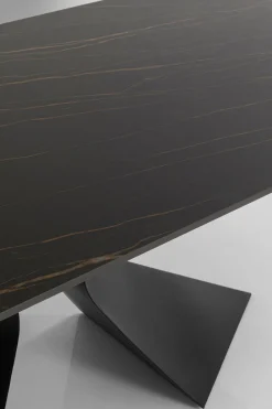 KARE Tisch Gloria Outdoor Keramik Schwarz 180x90cm