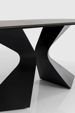 KARE Tisch Gloria Outdoor Keramik Schwarz 180x90cm