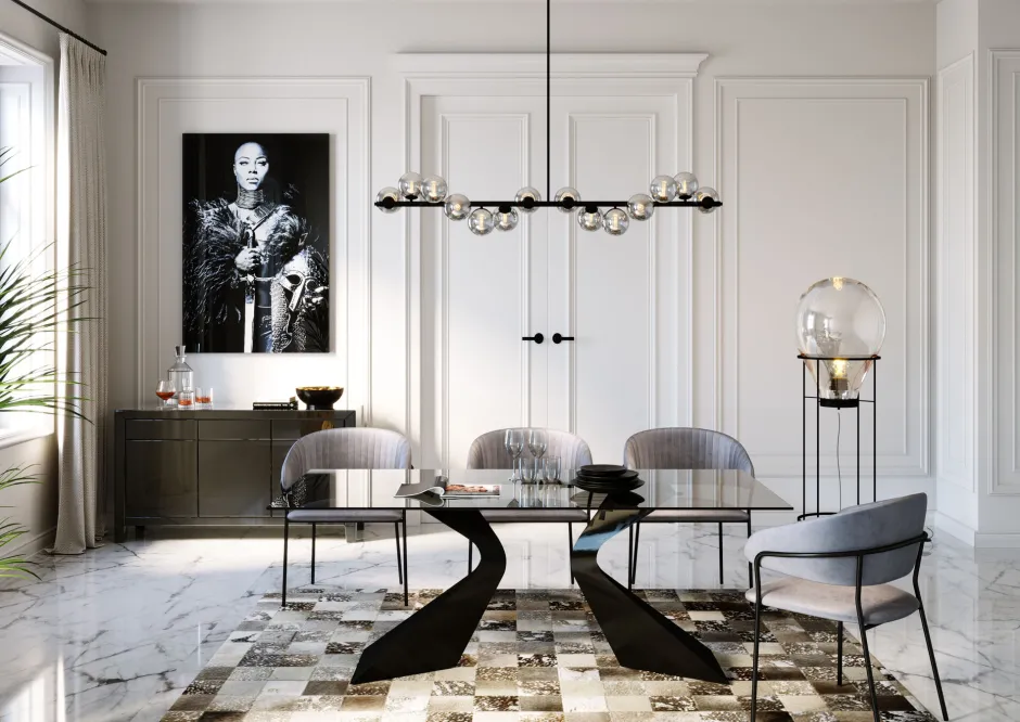 KARE Tisch Gloria Schwarz 200x100cm