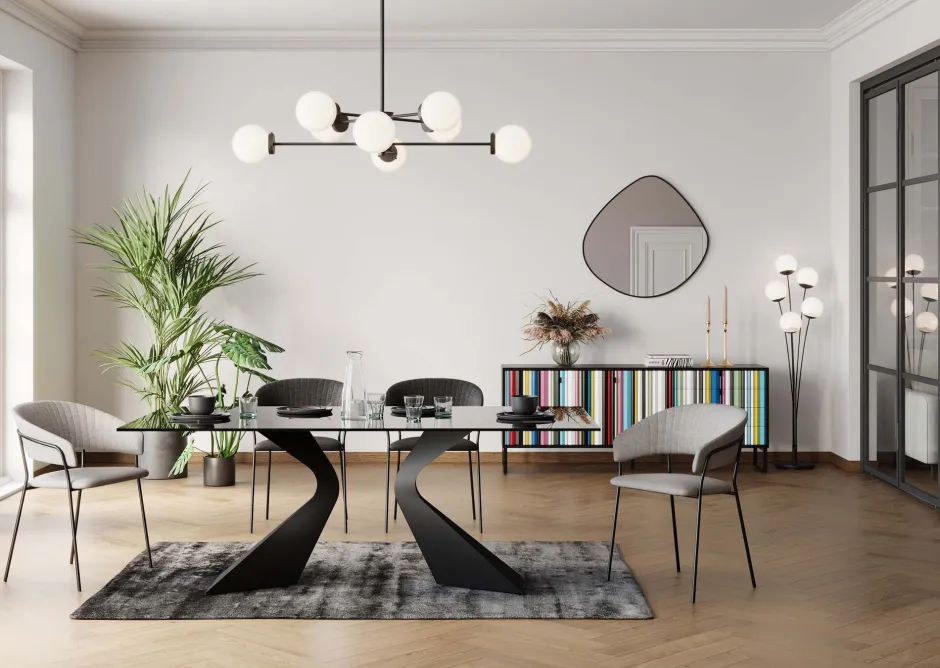 KARE Tisch Gloria Schwarz 200x100cm