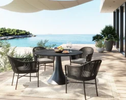 KARE Tisch Grande Possibilita Schwarz Ø110cm