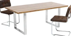 KARE Tisch Jackie Eiche Chrom 160x80