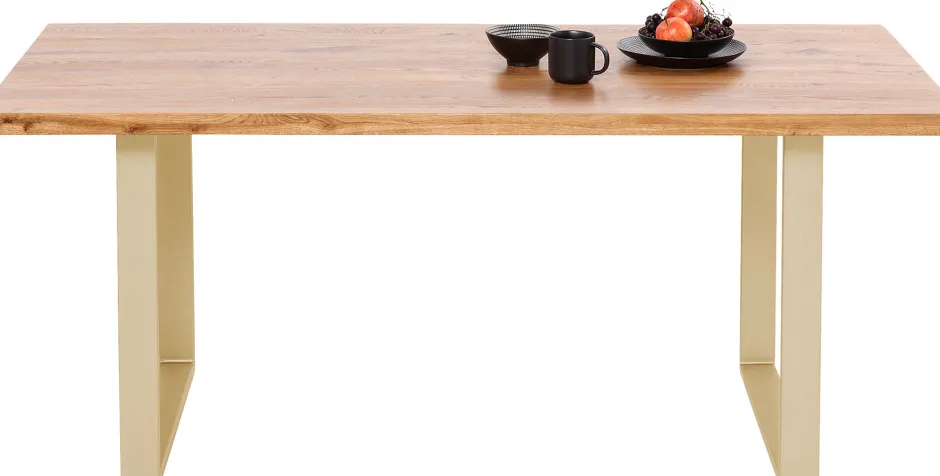 KARE Tisch Jackie Eiche Messing 160x80