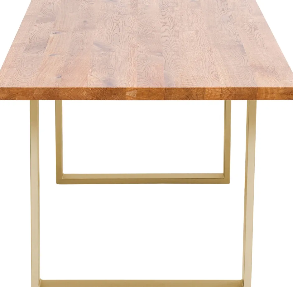 KARE Tisch Jackie Eiche Messing 160x80