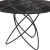 KARE Tisch Molekular Schwarz Marble Glas Ø120cm