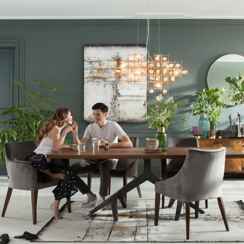 KARE Tisch Roots Dark 220x100cm