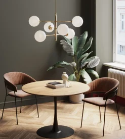 KARE Tisch Schickeria Eiche Schwarz Ø110cm