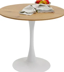 KARE Tisch Schickeria Eiche Weiß Ø80cm