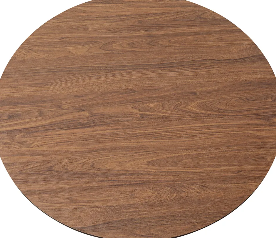 KARE Tisch Schickeria Walnussoptik Schwarz Ø110cm