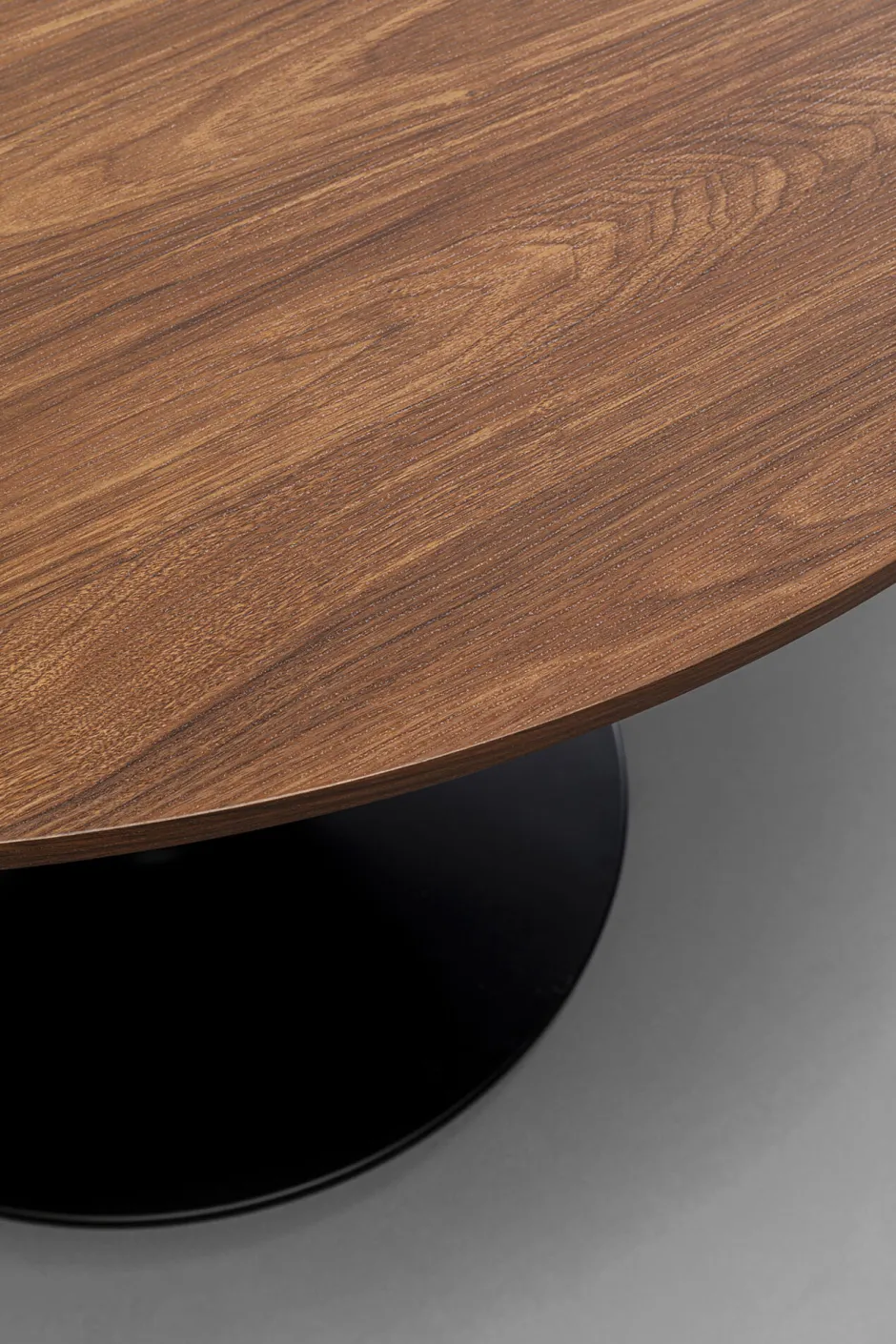 KARE Tisch Schickeria Walnussoptik Schwarz Ø110cm