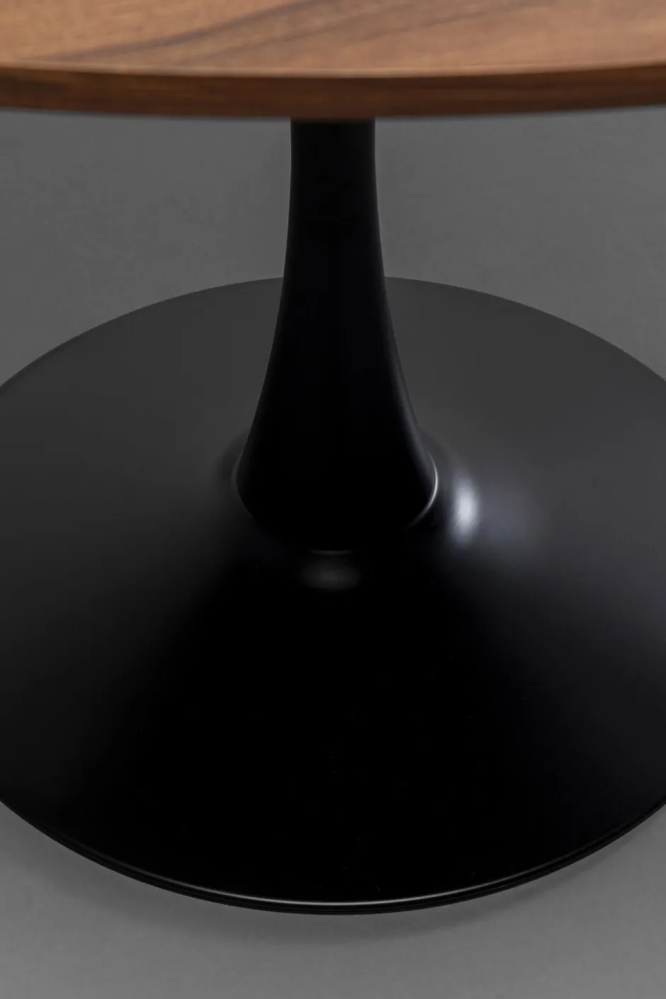 KARE Tisch Schickeria Walnussoptik Schwarz Ø110cm