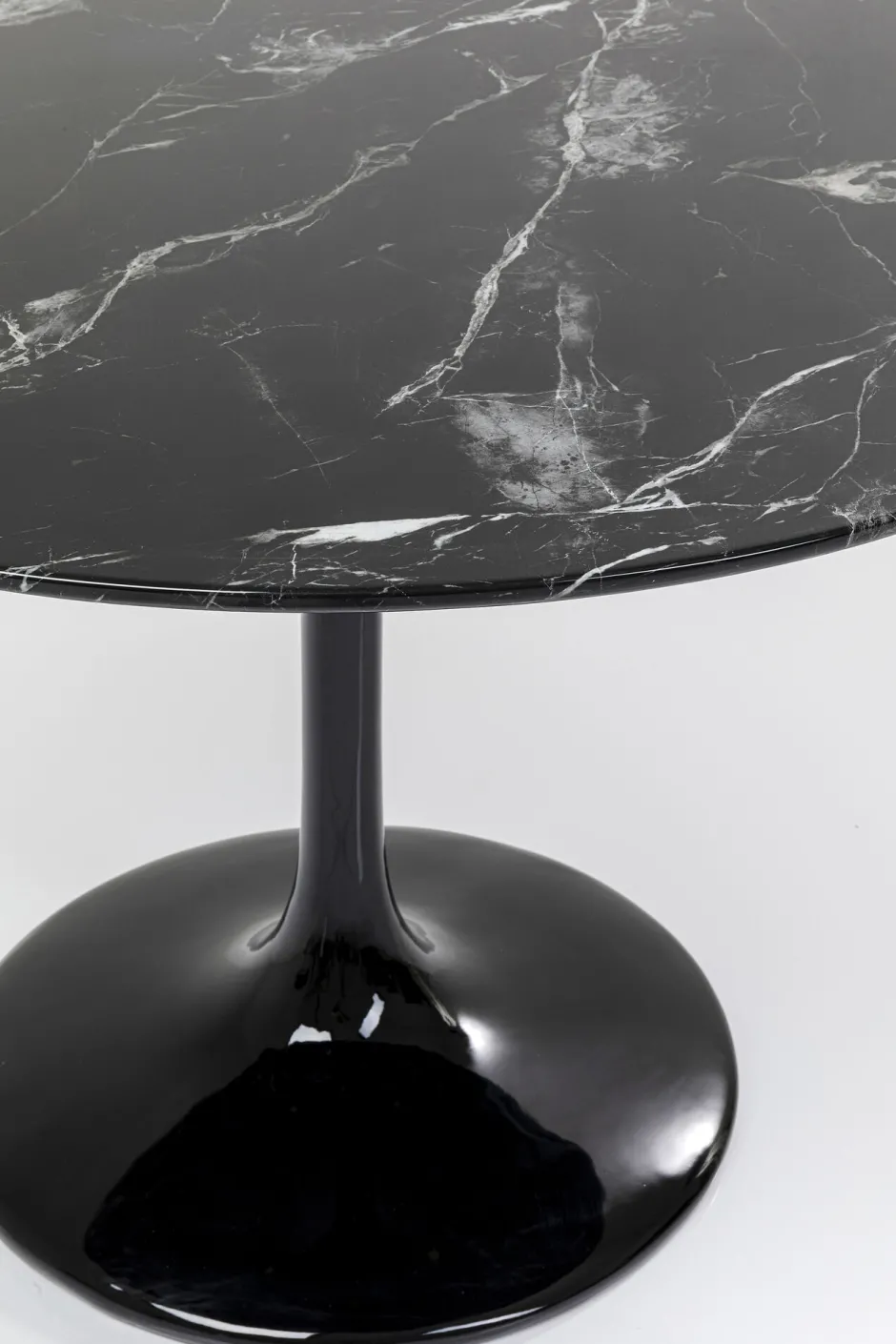 KARE Tisch Solo Marble Schwarz Ø110