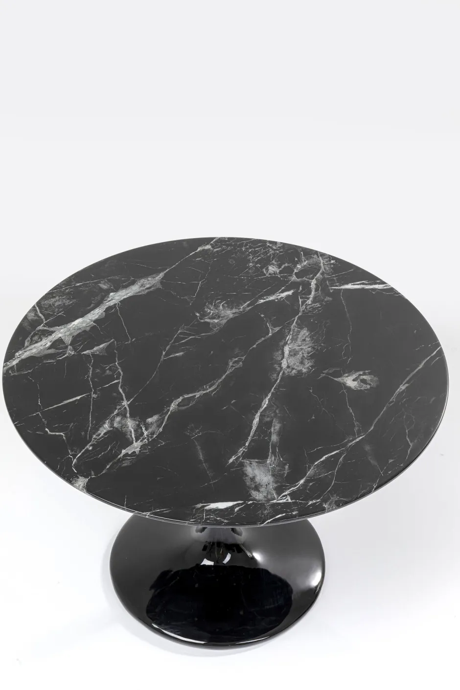 KARE Tisch Solo Marble Schwarz Ø110
