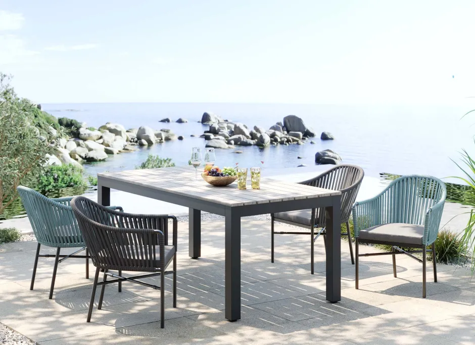 KARE Tisch Sorrento Grau180x90cm