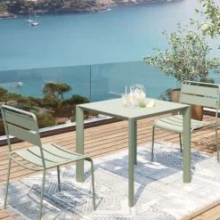 KARE Tisch Twist Mint 80x80cm