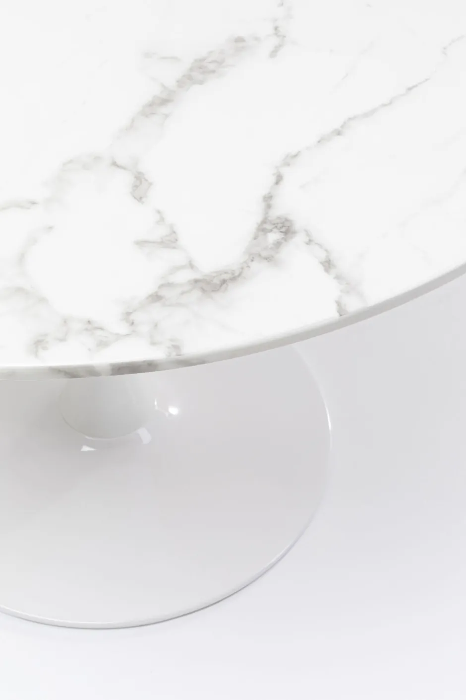 KARE Tisch Veneto Marmor Weiß Ø110cm