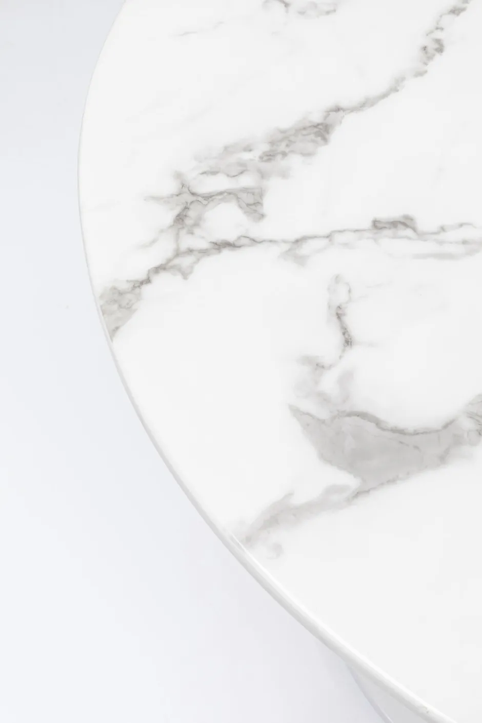 KARE Tisch Veneto Marmor Weiß Ø110cm