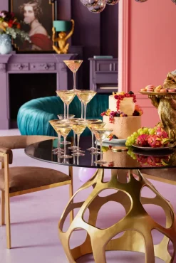 KARE Tisch Volcano Gold Ø120cm