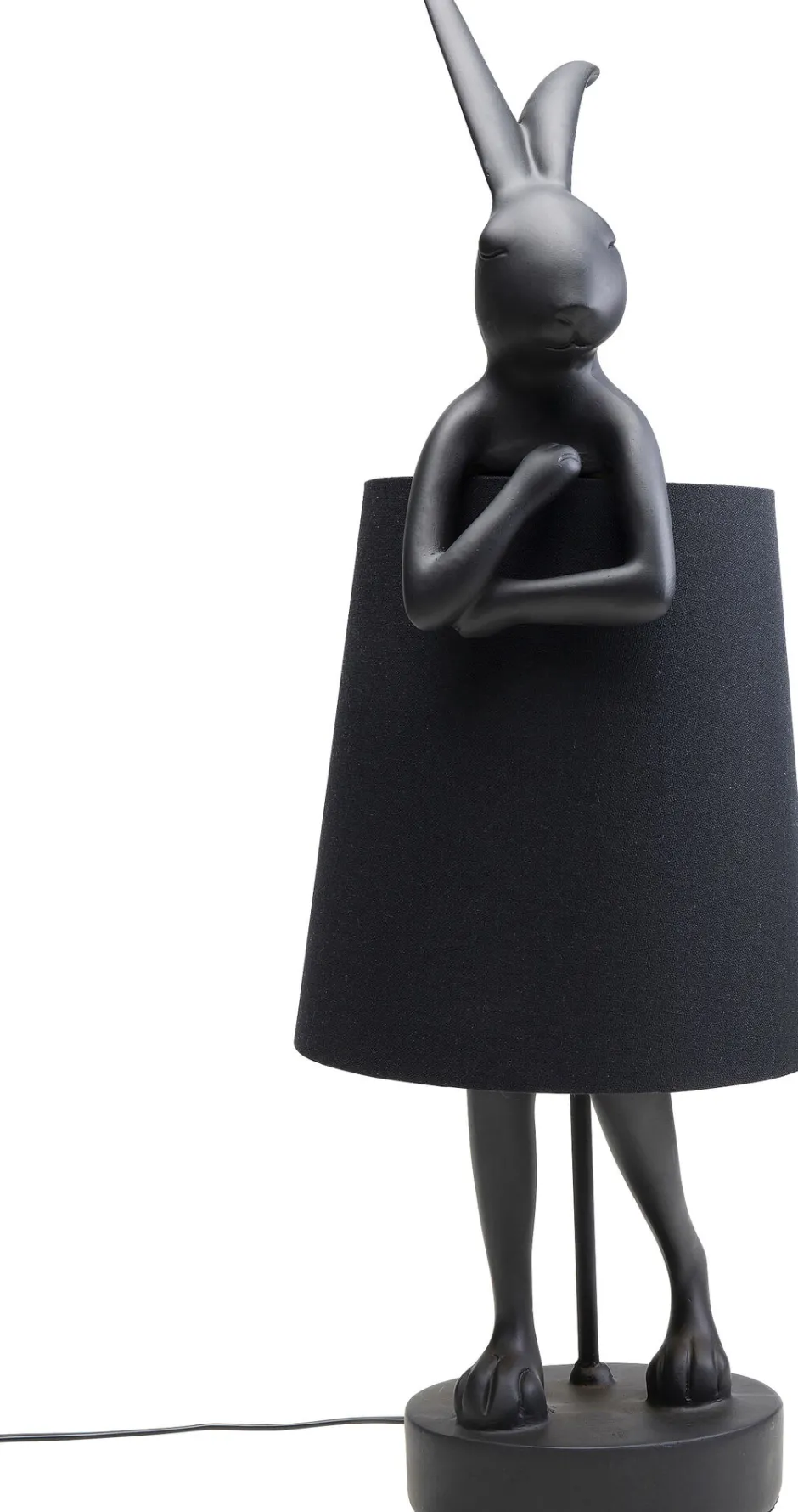 KARE Tischleuchte Animal Rabbit Matt Schwarz 68cm