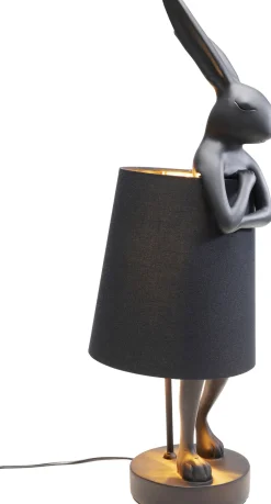 KARE Tischleuchte Animal Rabbit Matt Schwarz 68cm