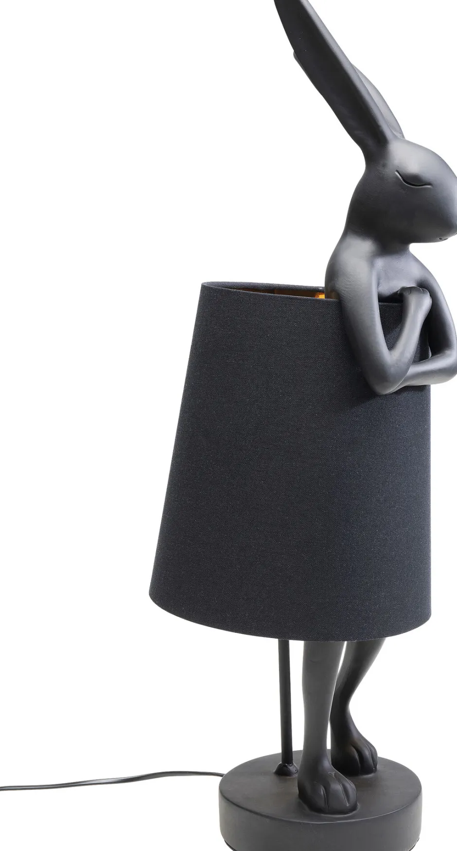 KARE Tischleuchte Animal Rabbit Matt Schwarz 68cm