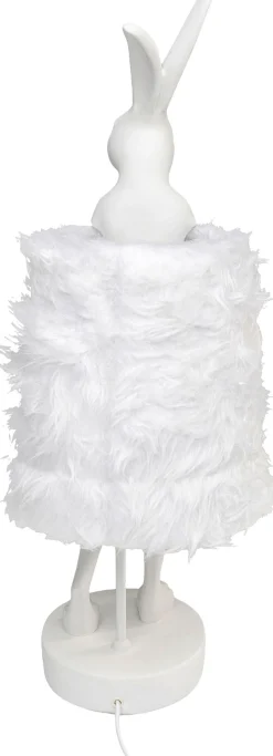 KARE Tischleuchte Animal Rabbit Fur Weiß/Silber 68cm