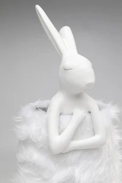 KARE Tischleuchte Animal Rabbit Fur Weiß/Silber 68cm