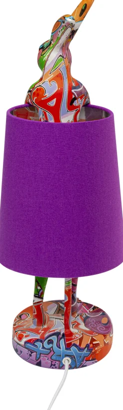 KARE Tischleuchte Animal Rabbit Graffiti/Lila 50cm