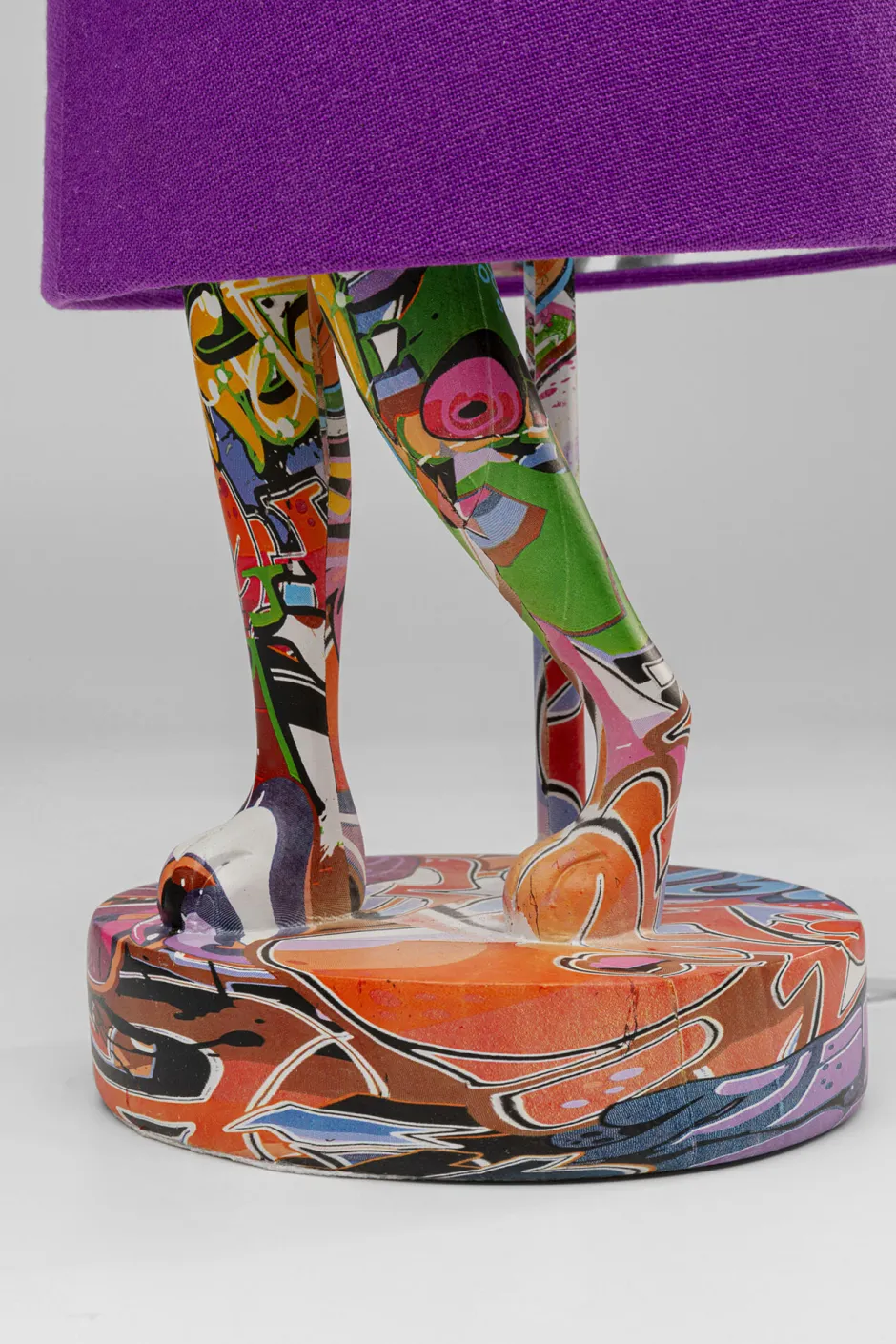 KARE Tischleuchte Animal Rabbit Graffiti/Lila 50cm