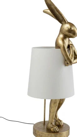 KARE Tischleuchte Animal Rabbit Gold/Weiß 88cm