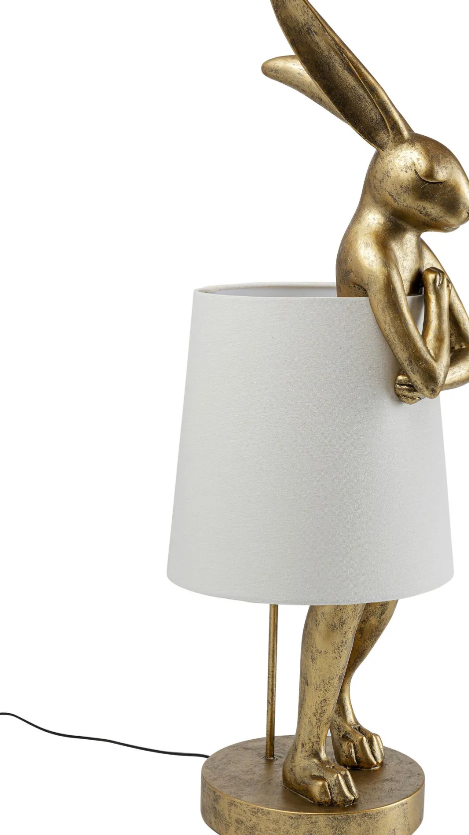 KARE Tischleuchte Animal Rabbit Gold/Weiß 88cm
