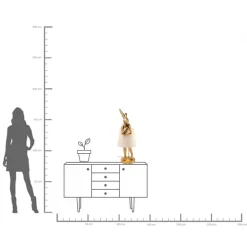 KARE Tischleuchte Animal Rabbit Gold/Weiß 88cm