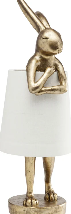 KARE Tischleuchte Animal Rabbit Gold/Weiß 68cm