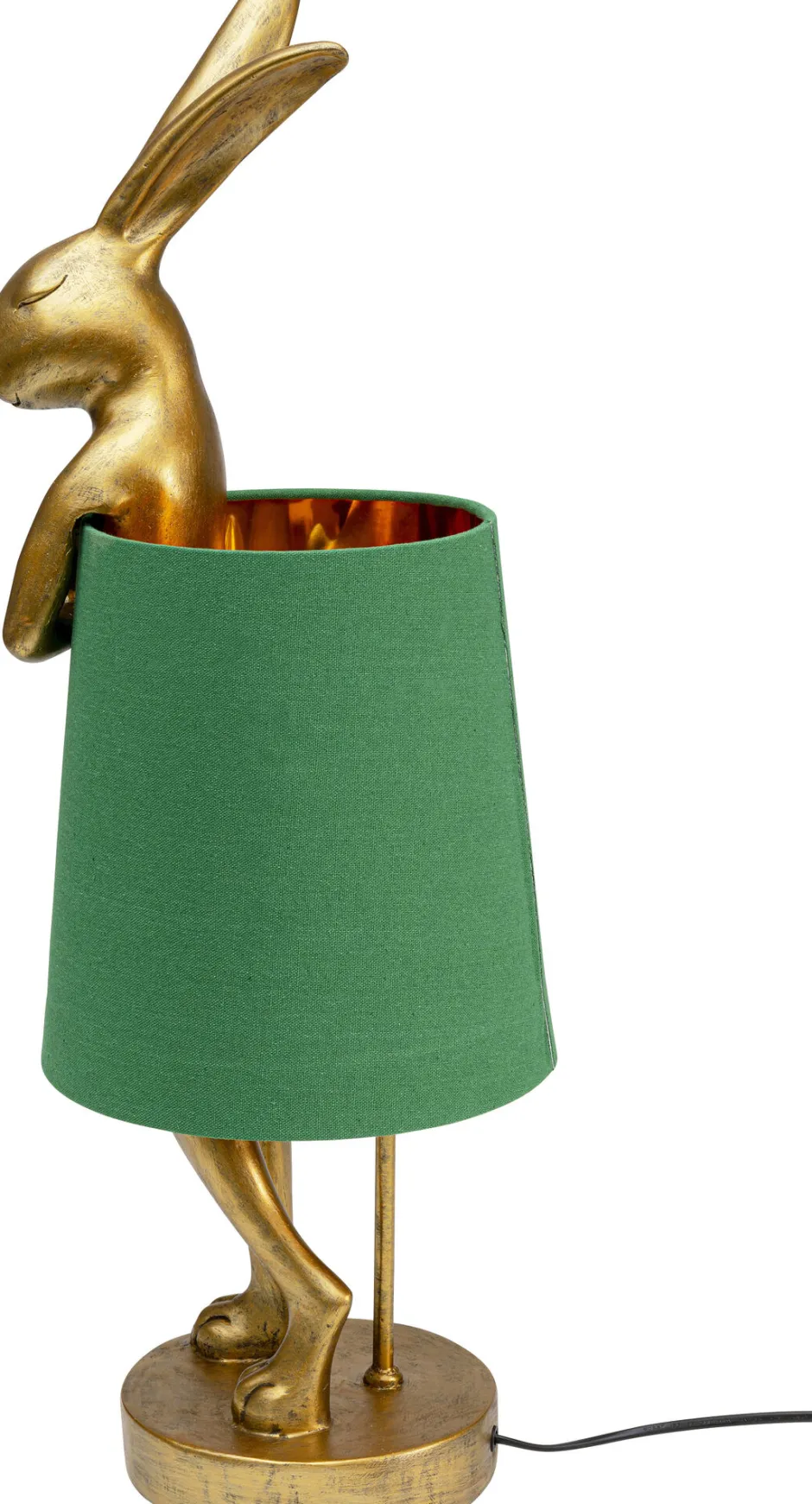 KARE Tischleuchte Animal Rabbit Gold/Grün 68cm